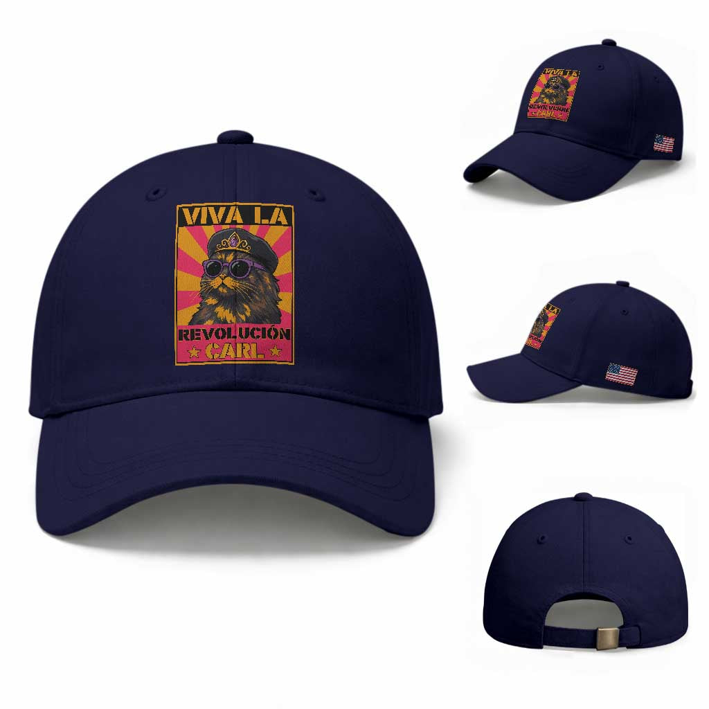 Viva La Revolucion Carl Baseball Cap Funny Princess Cat Donut Meme