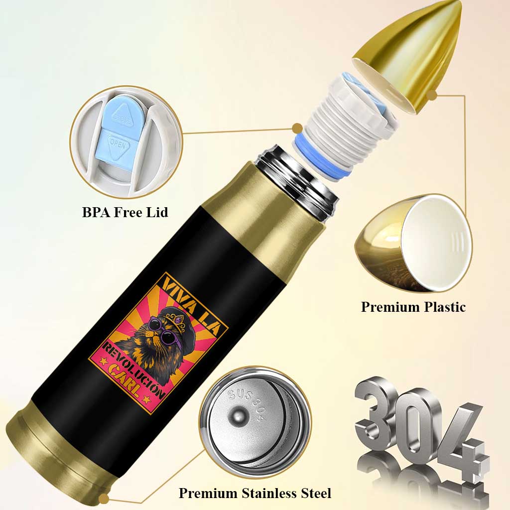 Viva La Revolucion Carl Bullet Tumbler Funny Princess Cat Donut Meme