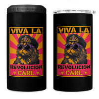 Viva La Revolucion Carl 4 in 1 Can Cooler Tumbler Funny Princess Cat Donut Meme