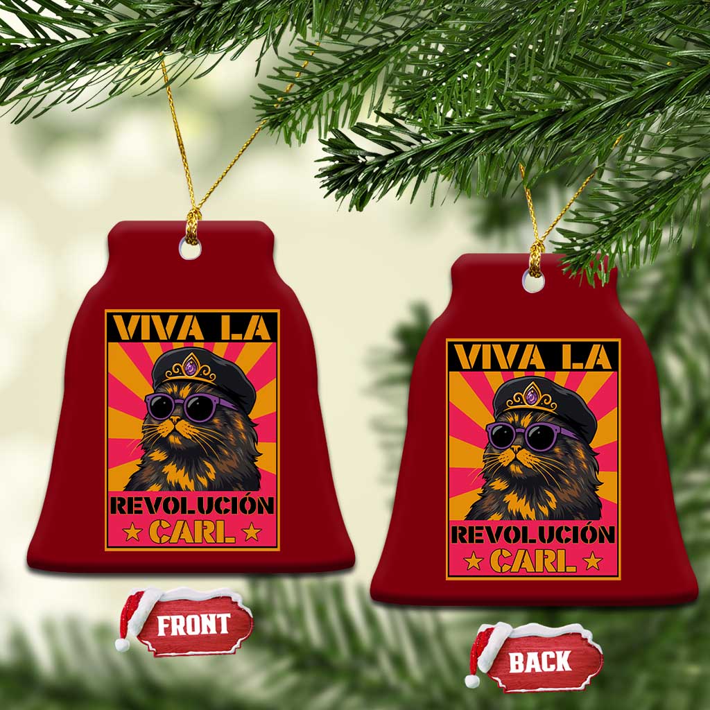 Viva La Revolucion Carl Ceramic Ornament Funny Princess Cat Donut Meme