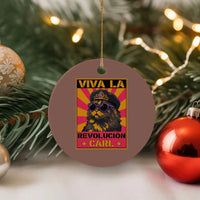 Viva La Revolucion Carl Ceramic Ornament Funny Princess Cat Donut Meme
