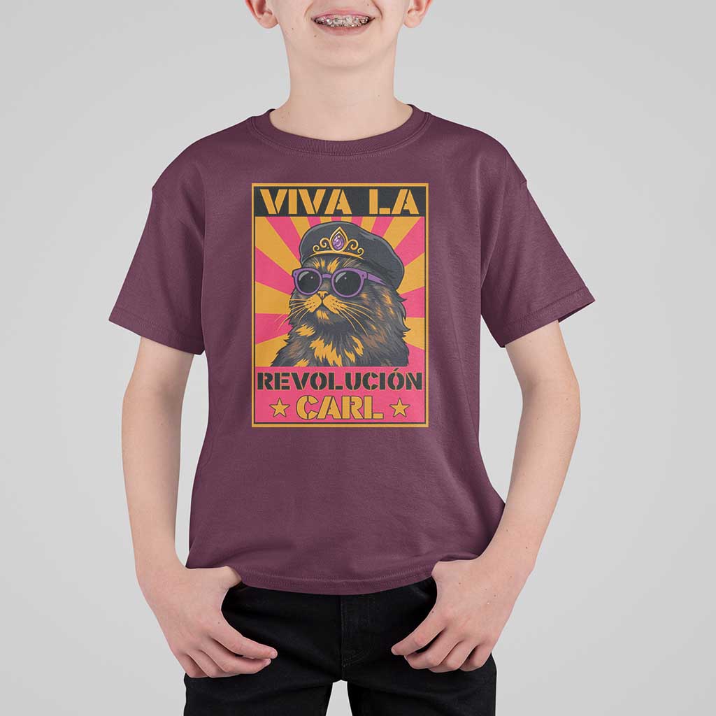 Viva La Revolucion Carl T Shirt For Kid Funny Princess Cat Donut Meme