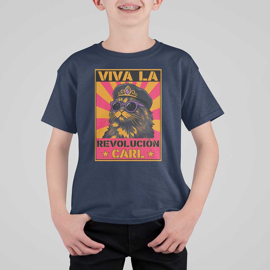 Viva La Revolucion Carl T Shirt For Kid Funny Princess Cat Donut Meme