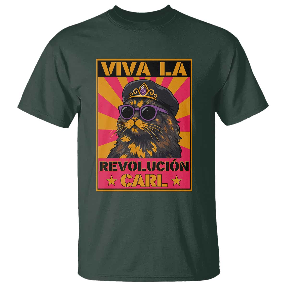 Viva La Revolucion Carl T Shirt Funny Princess Cat Donut Meme