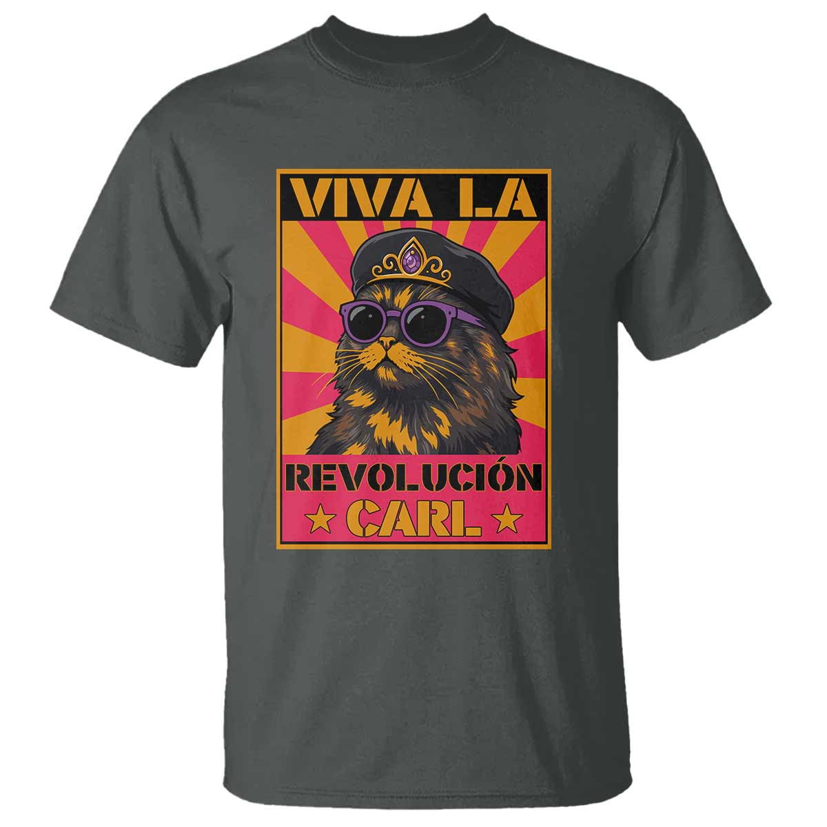 Viva La Revolucion Carl T Shirt Funny Princess Cat Donut Meme