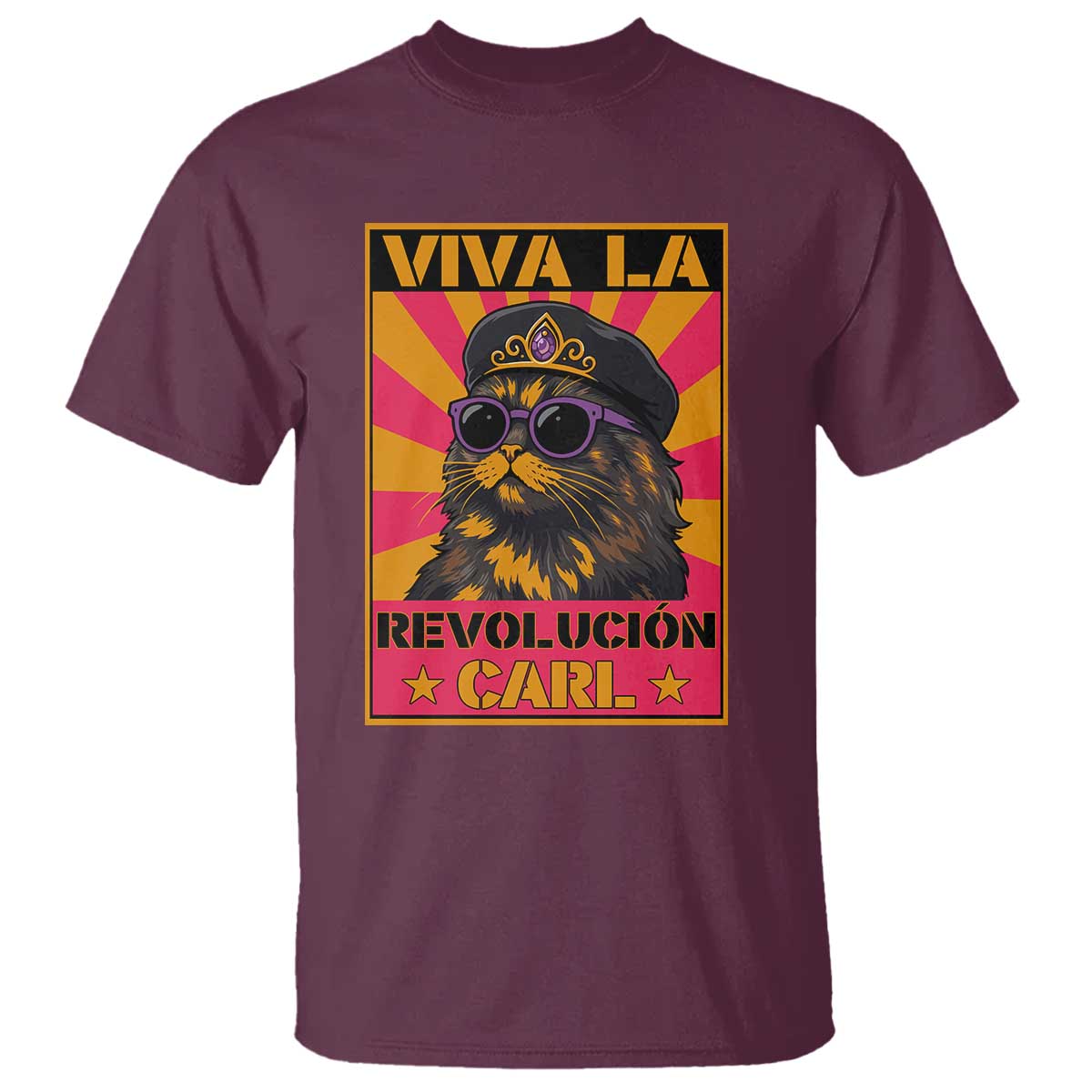 Viva La Revolucion Carl T Shirt Funny Princess Cat Donut Meme