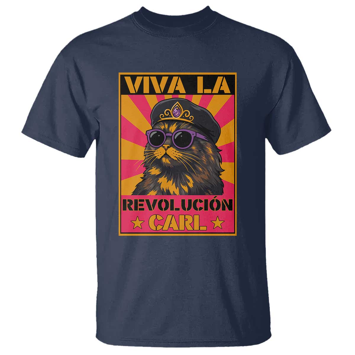 Viva La Revolucion Carl T Shirt Funny Princess Cat Donut Meme