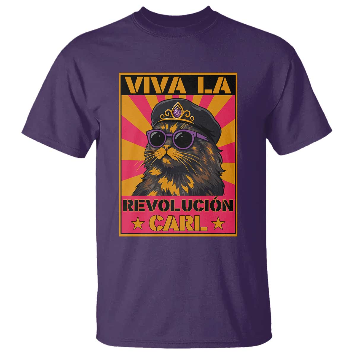 Viva La Revolucion Carl T Shirt Funny Princess Cat Donut Meme
