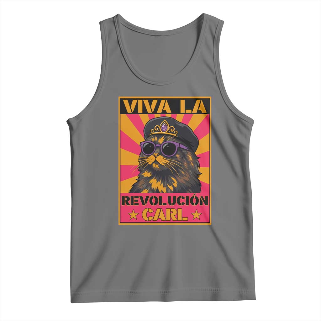 Viva La Revolucion Carl Tank Top Funny Princess Cat Donut Meme