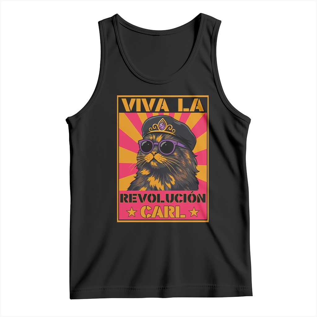 Viva La Revolucion Carl Tank Top Funny Princess Cat Donut Meme