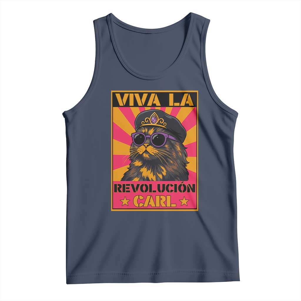 Viva La Revolucion Carl Tank Top Funny Princess Cat Donut Meme