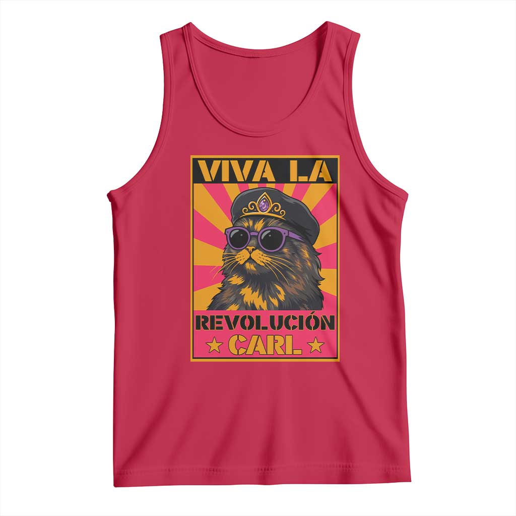 Viva La Revolucion Carl Tank Top Funny Princess Cat Donut Meme