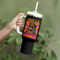 Viva La Revolucion Carl Tumbler With Handle Funny Princess Cat Donut Meme