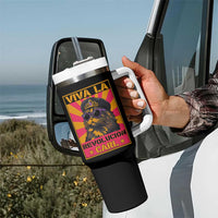 Viva La Revolucion Carl Tumbler With Handle Funny Princess Cat Donut Meme