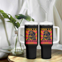 Viva La Revolucion Carl Tumbler With Handle Funny Princess Cat Donut Meme