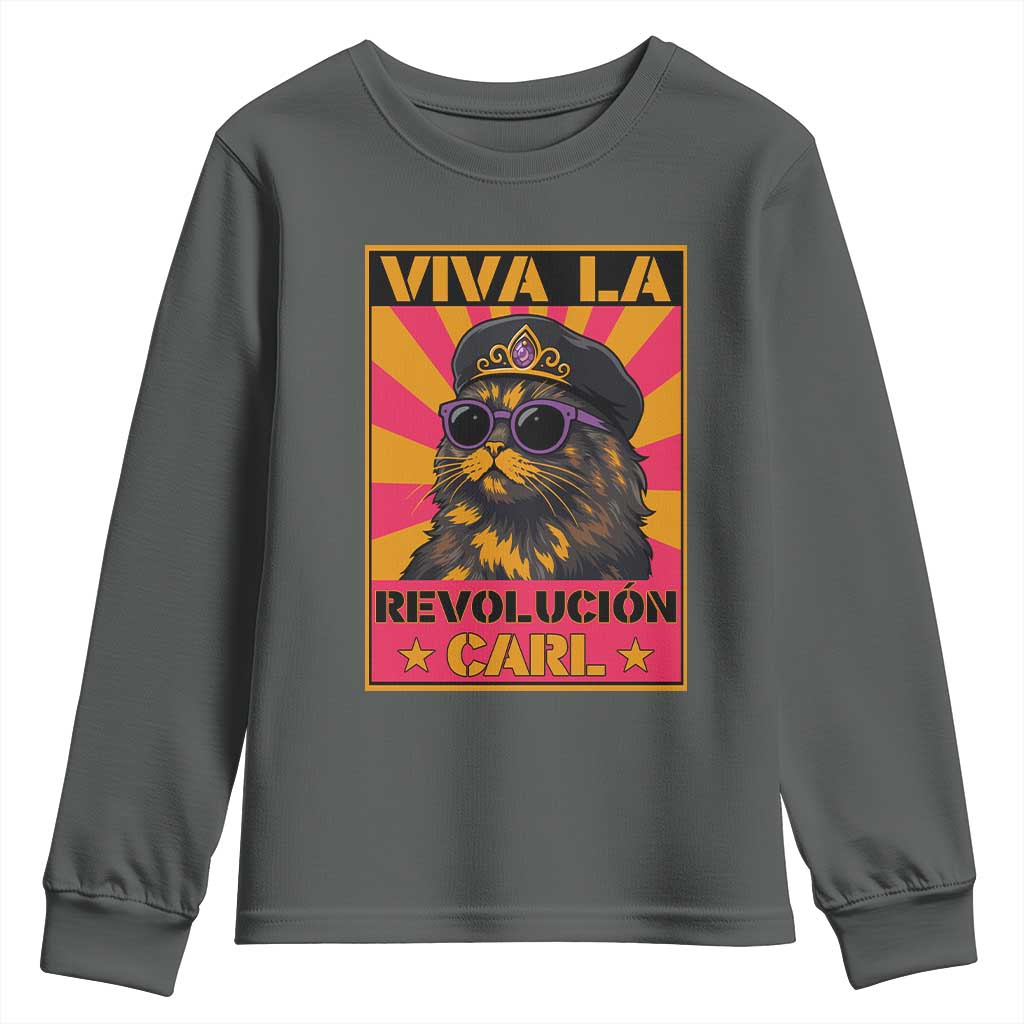 Viva La Revolucion Carl Youth Sweatshirt Funny Princess Cat Donut Meme