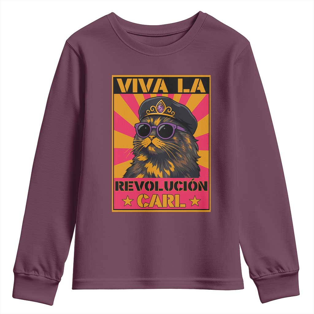 Viva La Revolucion Carl Youth Sweatshirt Funny Princess Cat Donut Meme