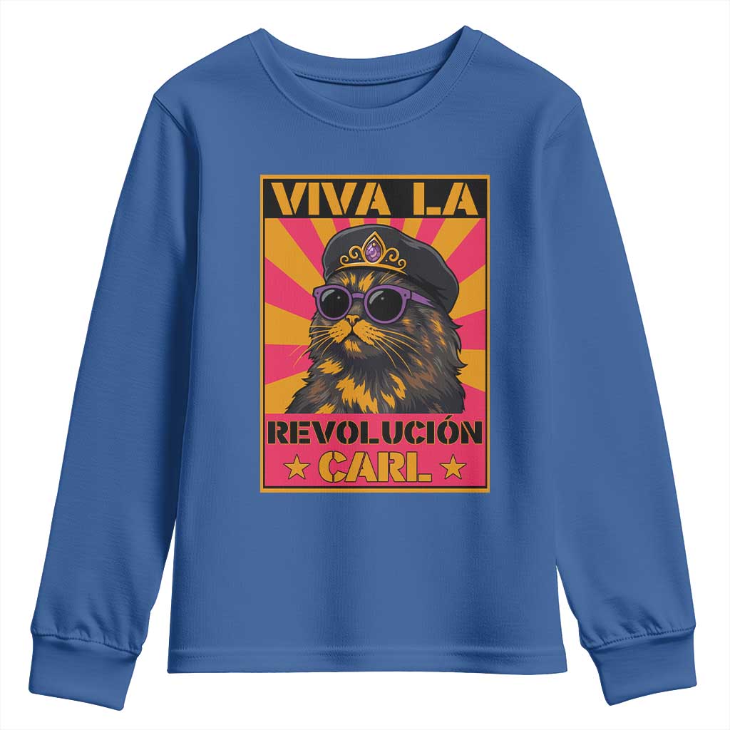 Viva La Revolucion Carl Youth Sweatshirt Funny Princess Cat Donut Meme