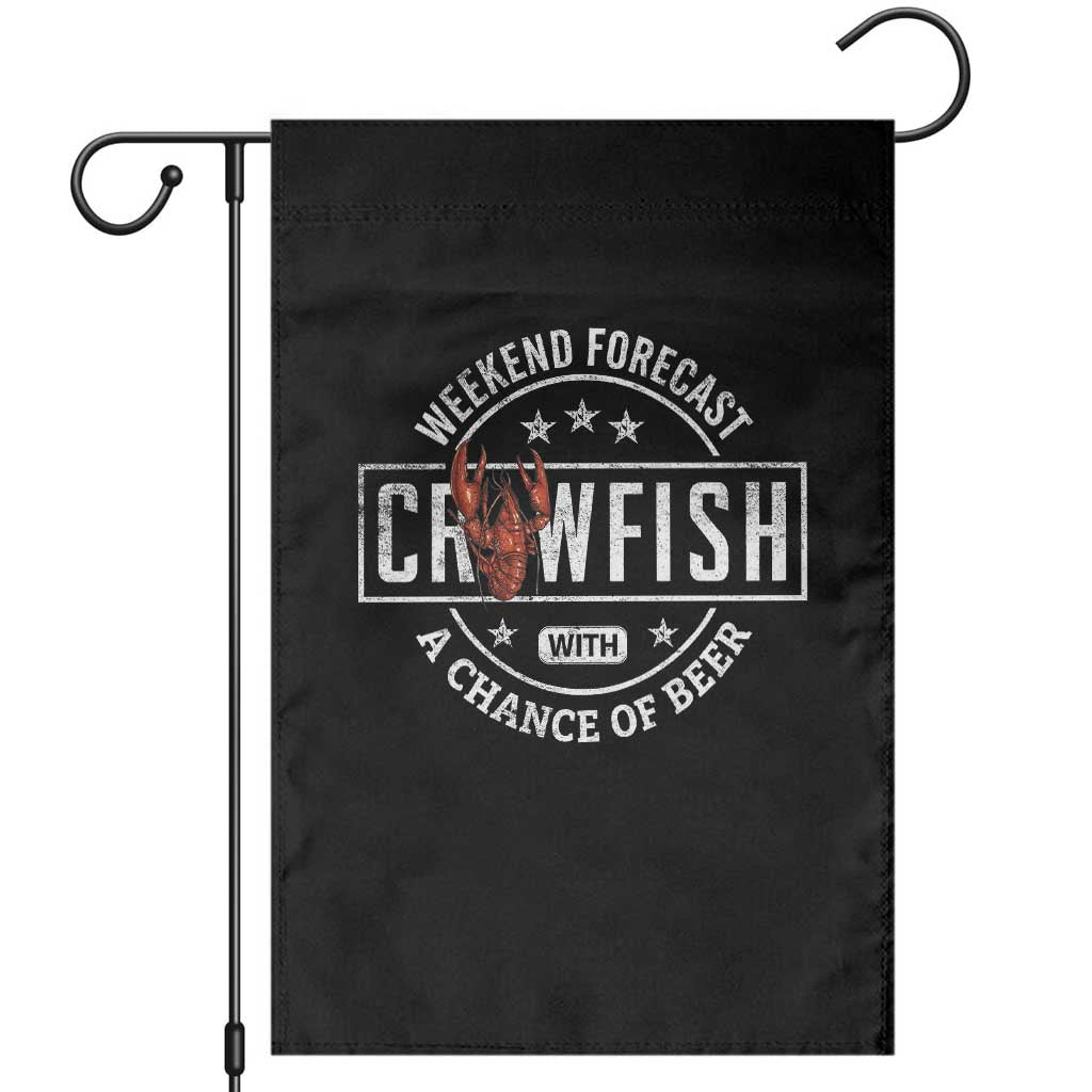 Weekend Forecast Crawfish With A Chance Of Beer Garden Flag