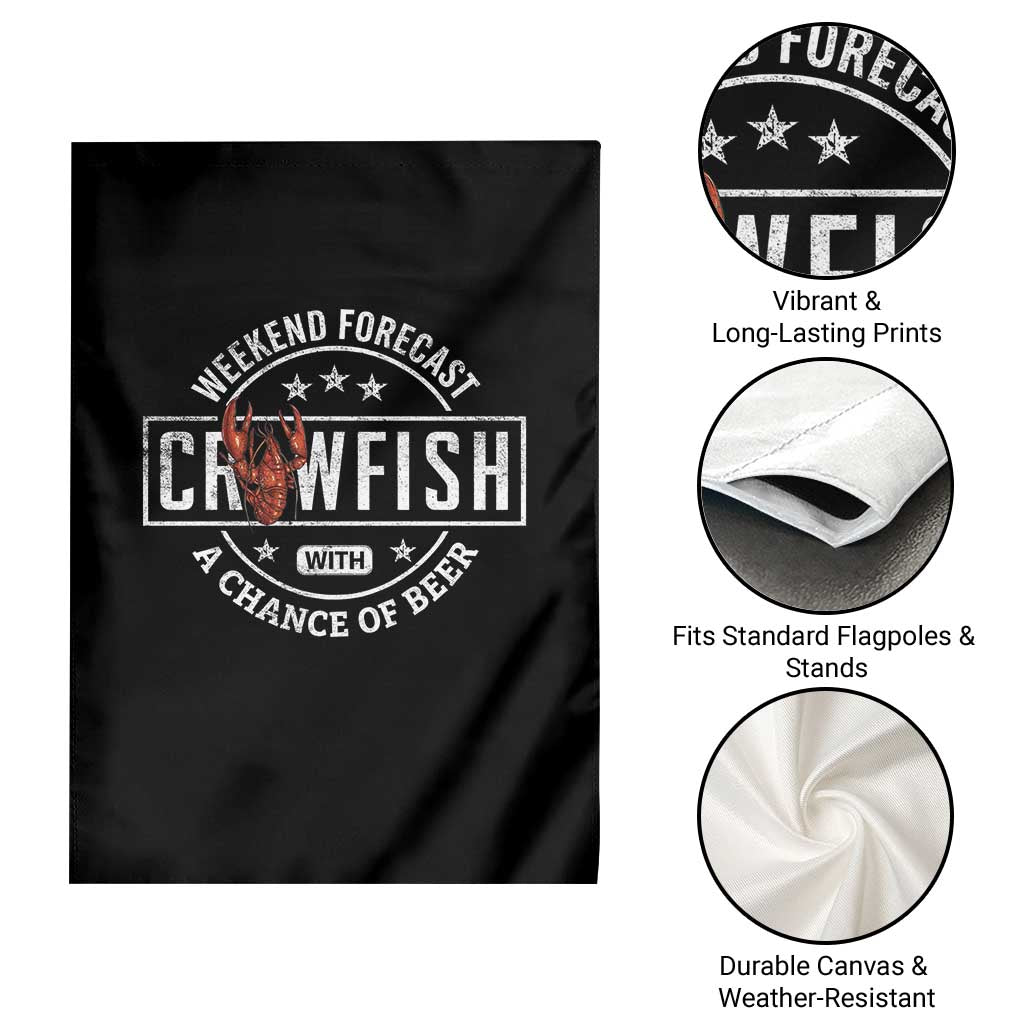 Weekend Forecast Crawfish With A Chance Of Beer Garden Flag