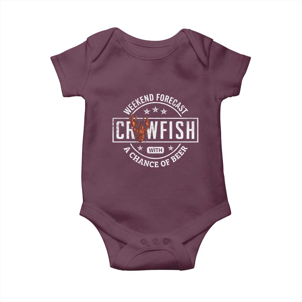 Weekend Forecast Crawfish With A Chance Of Beer Baby Onesie