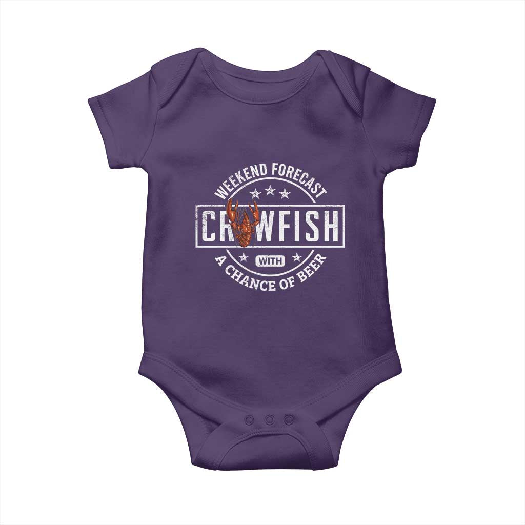 Weekend Forecast Crawfish With A Chance Of Beer Baby Onesie