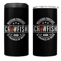 Weekend Forecast Crawfish With A Chance Of Beer 4 in 1 Can Cooler Tumbler