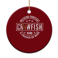 Weekend Forecast Crawfish With A Chance Of Beer Ceramic Ornament