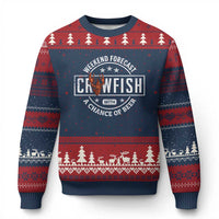 Weekend Forecast Crawfish With A Chance Of Beer Ugly Christmas Sweater
