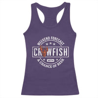 Weekend Forecast Crawfish With A Chance Of Beer Racerback Tank Top