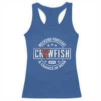 Weekend Forecast Crawfish With A Chance Of Beer Racerback Tank Top