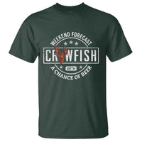 Weekend Forecast Crawfish With A Chance Of Beer T Shirt