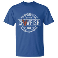 Weekend Forecast Crawfish With A Chance Of Beer T Shirt