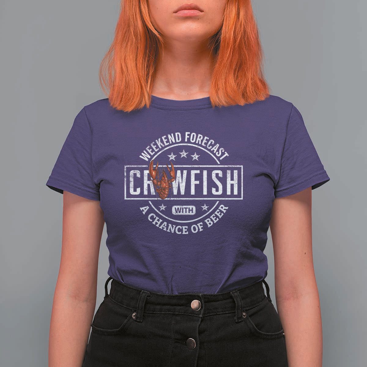 Weekend Forecast Crawfish With A Chance Of Beer T Shirt For Women