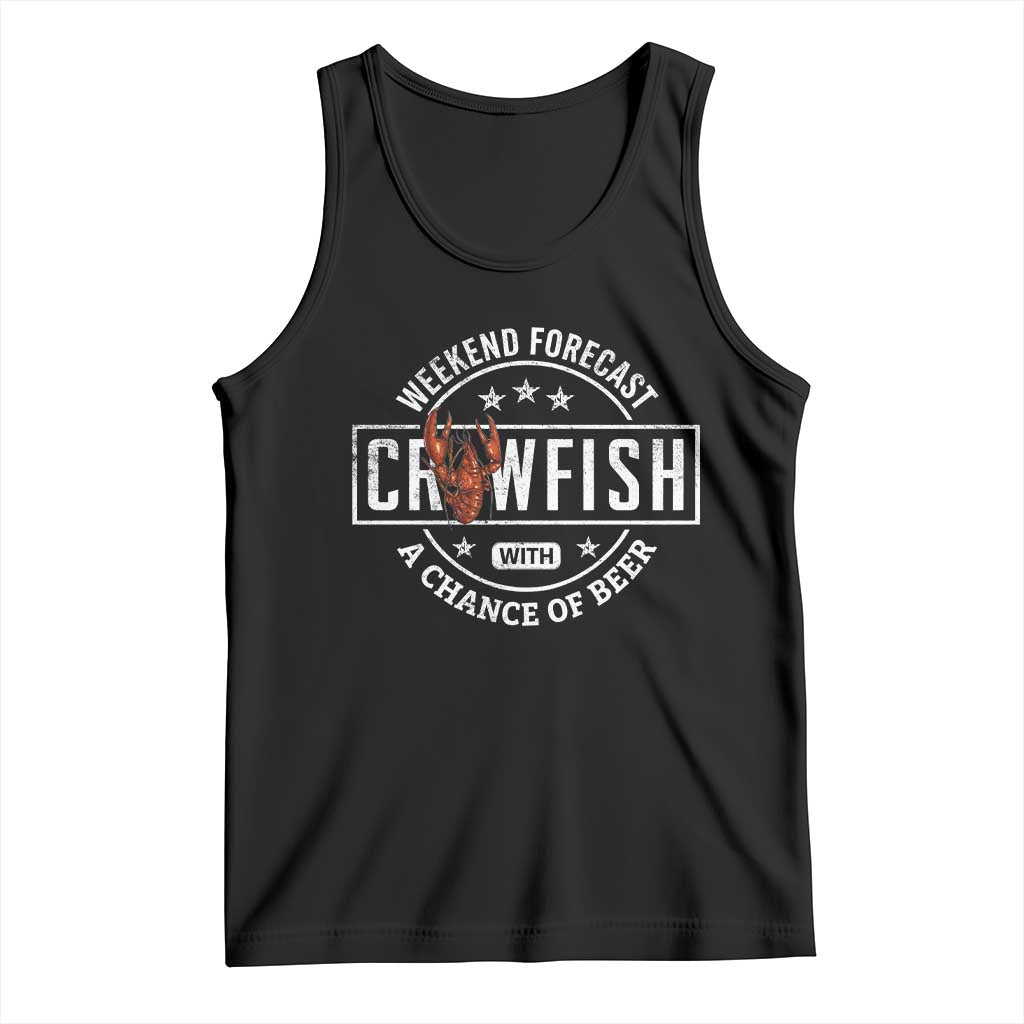 Weekend Forecast Crawfish With A Chance Of Beer Tank Top