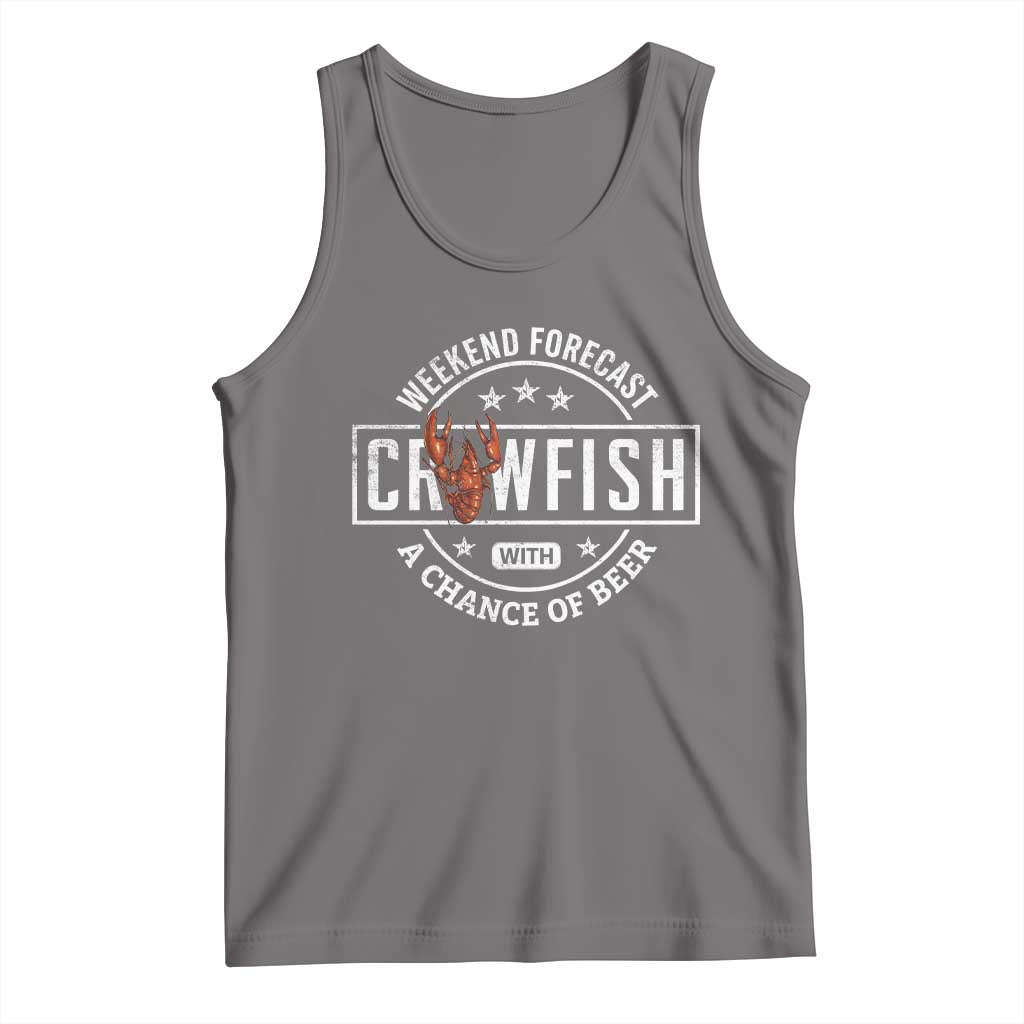 Weekend Forecast Crawfish With A Chance Of Beer Tank Top