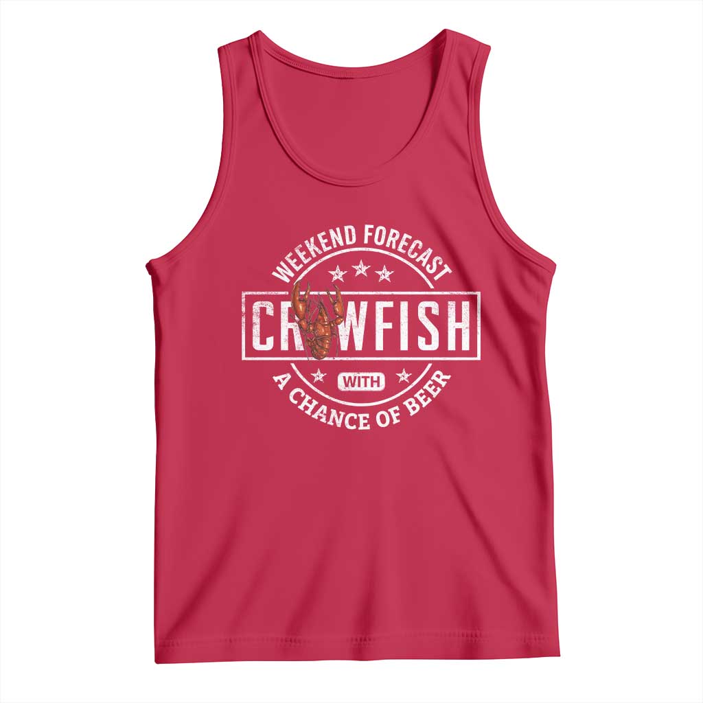 Weekend Forecast Crawfish With A Chance Of Beer Tank Top