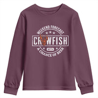 Weekend Forecast Crawfish With A Chance Of Beer Youth Sweatshirt