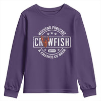 Weekend Forecast Crawfish With A Chance Of Beer Youth Sweatshirt