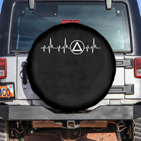 Sober Recover Sobriety Heartbeat EKG Pulse Recovery Spare Tire Cover