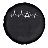 Sober Recover Sobriety Heartbeat EKG Pulse Recovery Spare Tire Cover
