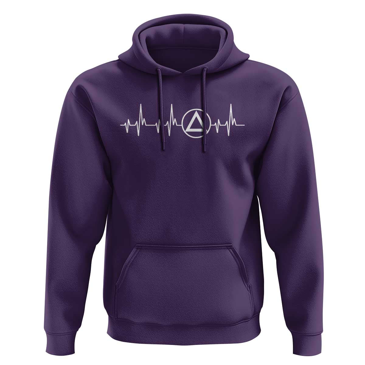 Sober Recover Sobriety Heartbeat EKG Pulse Recovery Hoodie