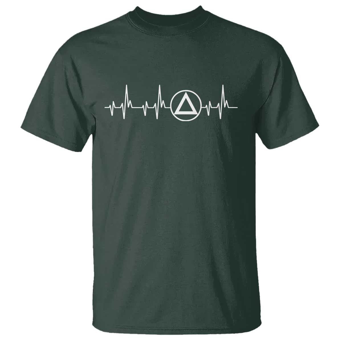Sober Recover Sobriety Heartbeat EKG Pulse Recovery T Shirt