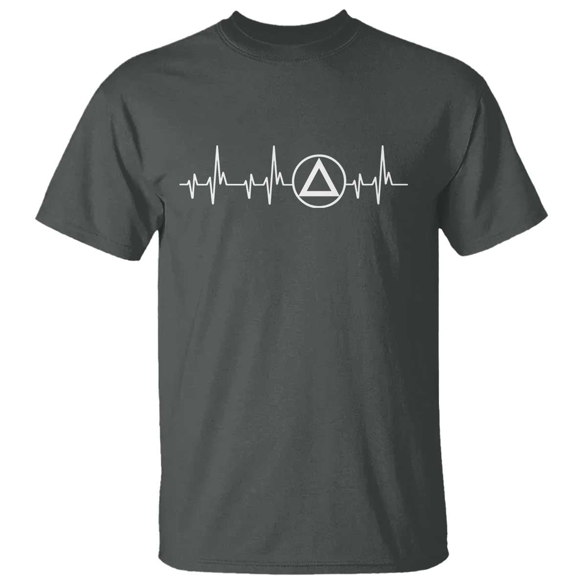 Sober Recover Sobriety Heartbeat EKG Pulse Recovery T Shirt
