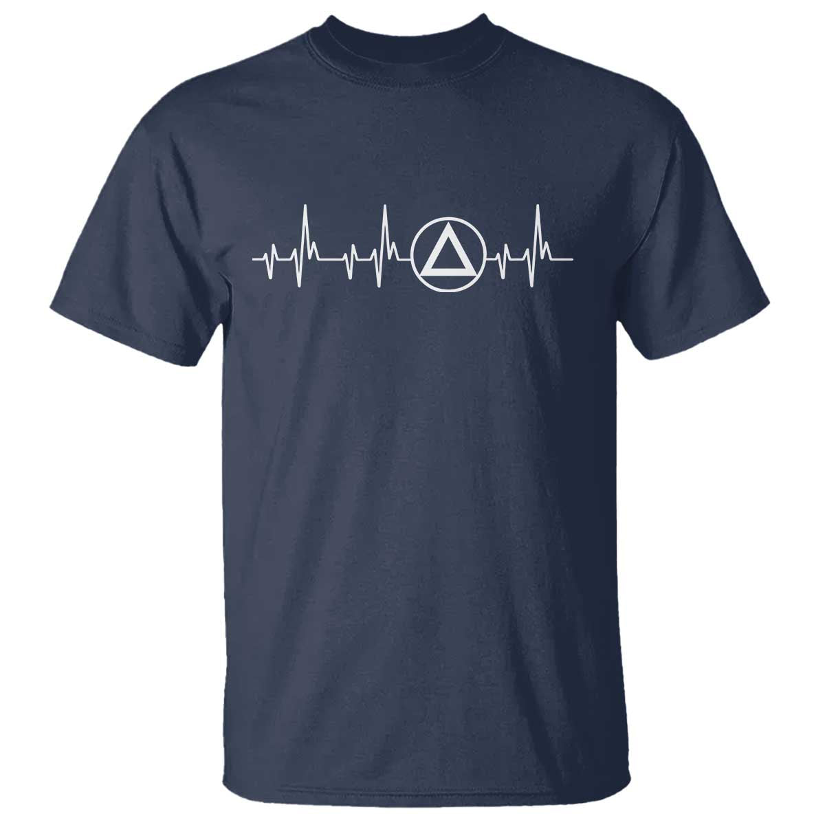 Sober Recover Sobriety Heartbeat EKG Pulse Recovery T Shirt