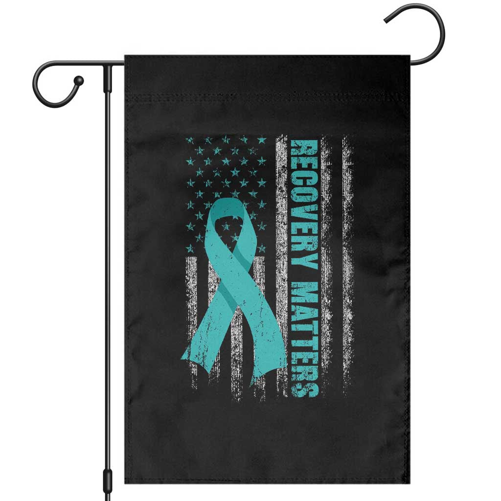 Recovery Matter Sobriety Anniversary Sober AA NA Garden Flag Vintage American Flag