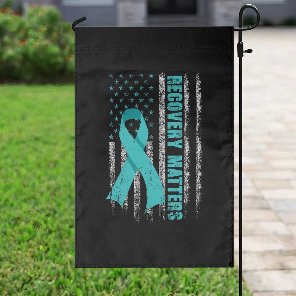 Recovery Matter Sobriety Anniversary Sober AA NA Garden Flag Vintage American Flag