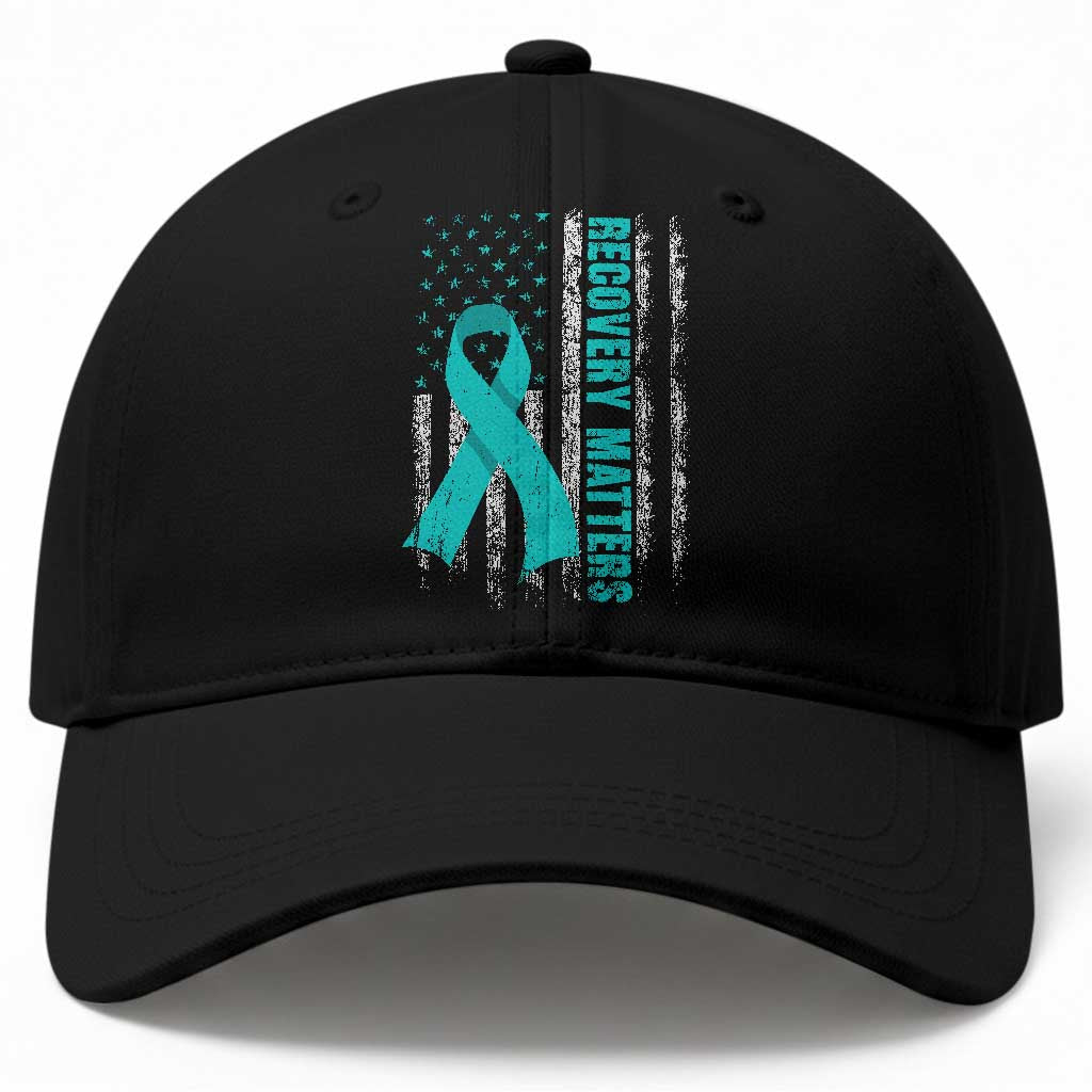 Recovery Matter Sobriety Anniversary Sober AA NA Baseball Cap Vintage American Flag