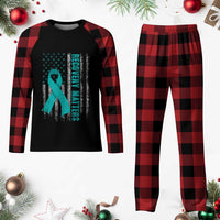 Recovery Matter Sobriety Anniversary Sober AA NA Plaid Pajama Set Vintage American Flag
