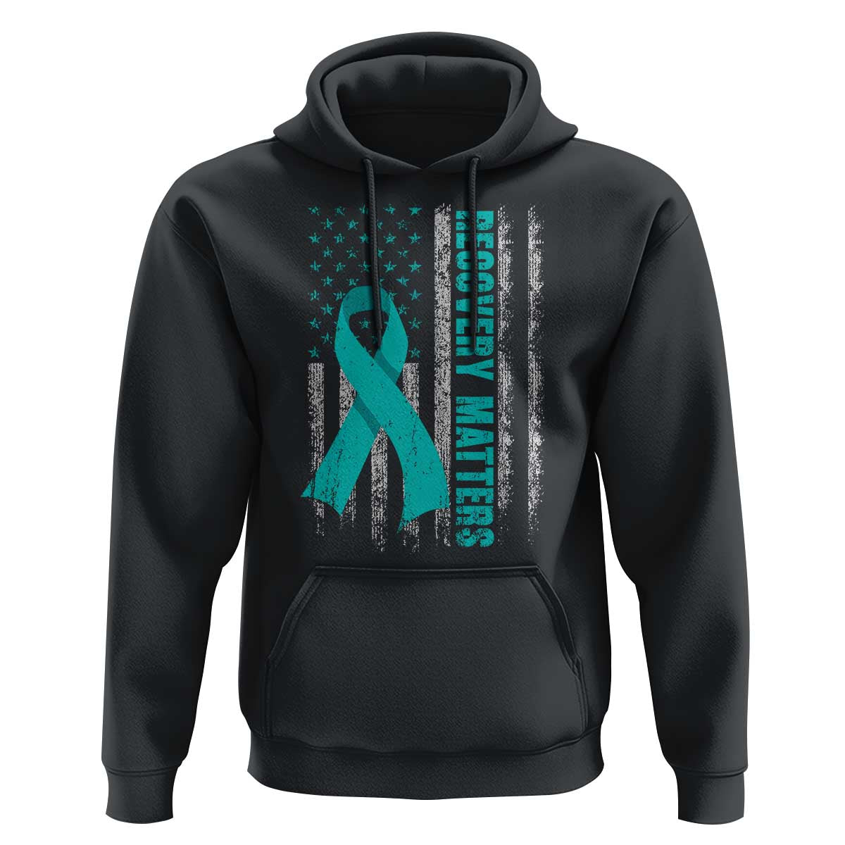 Recovery Matter Sobriety Anniversary Sober AA NA Hoodie Vintage American Flag